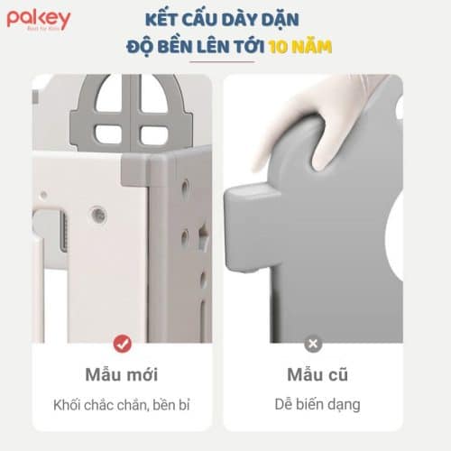 Kết cấu dày dặn, tấm quây dày 3,3cm, độ bền lên tới 10 năm