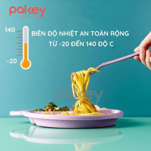 Chất liệu của set ăn dặm có khả năng chịu nhiệt độ cao lên đến 140 độ C