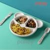 Set ăn dặm lúa mạch cho bé 24 Set ăn dặm cho phép sử dụng một cách an toàn trong lò vi sóng mà không gây hại cho sản phẩm