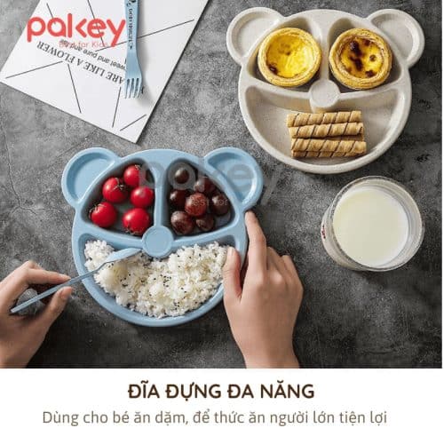 Khay ăn dặm lúa mạch có thiết kế đẹp mắt với nhiều hình dáng đáng yêu ngộ nghĩnh