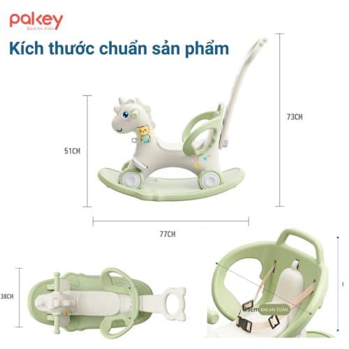 Thông tin về kích thước của ngựa bập bênh Pakey D061