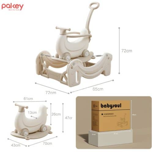 Kích thước tổng quan đồ chơi cho bé: Ngựa bập bênh Pakey Banana
