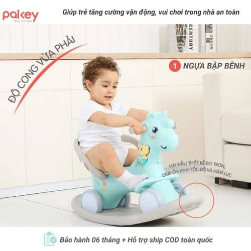 Ván bập bênh có thiết kế độ cong vừa phải, chống trượt an toàn