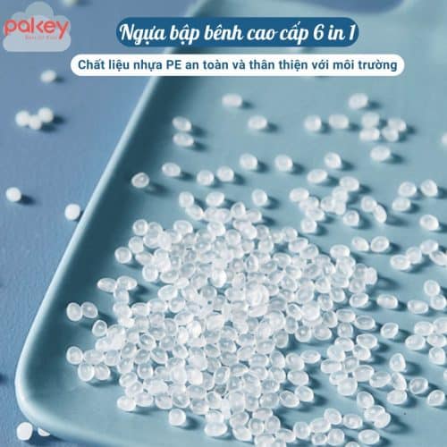 Ngựa bập bênh cho bé Pakey 6in1 17 Chất liệu nhựa nguyên sinh an toàn, không mùi, không bay màu
