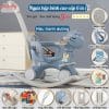 Ngựa bập bênh cho bé Pakey 6in1 17 Ngựa bập bênh Pakey 6in 1 màu xanh dương