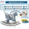 Ngựa bập bênh cho bé Pakey 6in1 15 Bộ đồ chơi ngựa bập bênh cho bé Pakey bao gồm 6 chi tiết giúp bé vui chơi và phát triển toàn diện