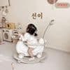 Ngựa bập bênh cho bé Pakey Banana 35 ngua bap benh co banh xe New sun babies