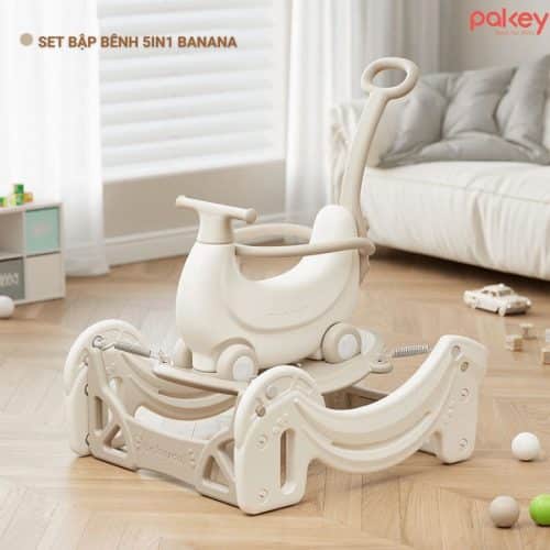 Sét ngựa bập bênh cho bé Pakey Banana 5in1