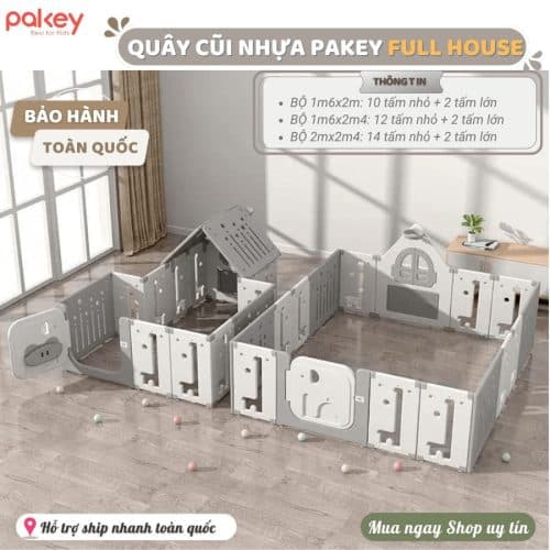 Bộ quây Happy Full House có 3 loại kích thước, phu hợp với nhiều không gian khác nhau