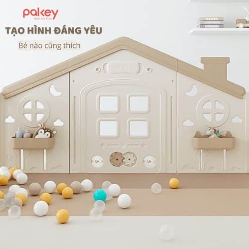 Tạo hình ngôi nhà đáng yêu và gần gũi, kết hợp với gam màu ấm áp