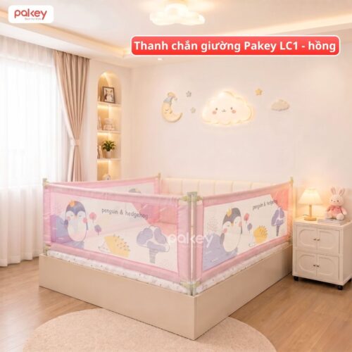Thanh chắn giường Pakey LC1 - hồng