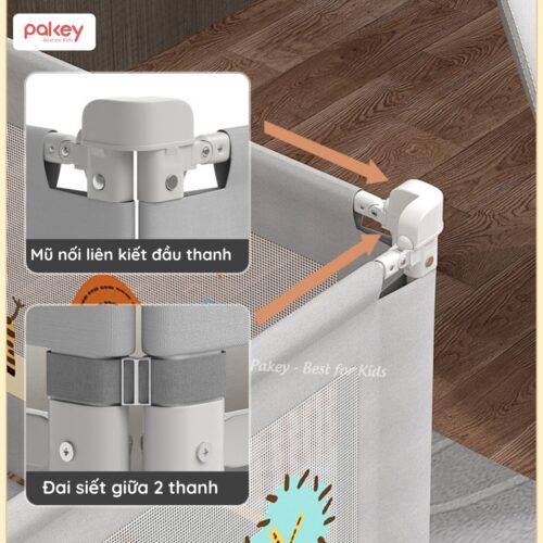 Thanh chắn giường an toàn Pakey NV2 nâng cấp 16 Thanh chắn giường PAkey NV2 nâng cấp 2025