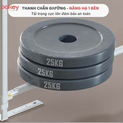 Thanh chắn giường Pakey Pro A1 Màu Hồng Size 2m 7 Ống thép chắc chắn, dày dặn, chịu được tải trọng cao