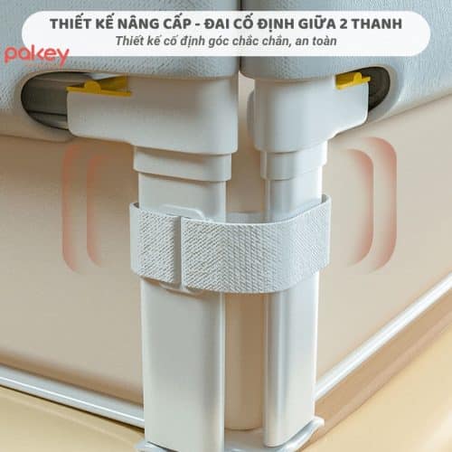 Thanh chắn giường Pakey Pro A1 Màu Hồng Size 2m 4 Thanh chắn giường Pakey Pro A1 là bản nâng cấp có đai cố định giữa các thanh