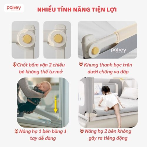 Thanh chắn giường dạng trượt Pakey SV1 Premium 35 Thanh chắn giường Pakey SV1 Premium