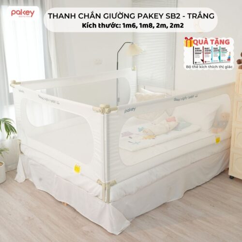 Thanh chắn giường Pakey SB2 Premium 12 Thanh chắn giường Pakey SB2 màu trắng