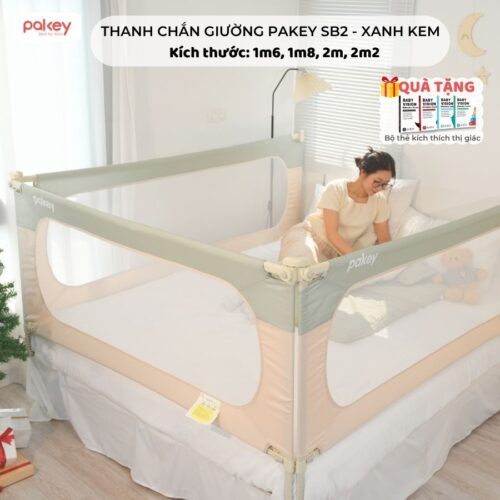 Thanh chắn giường Pakey SB2 Premium 14 Thanh chắn giường Pakey SB2 màu xanh kem
