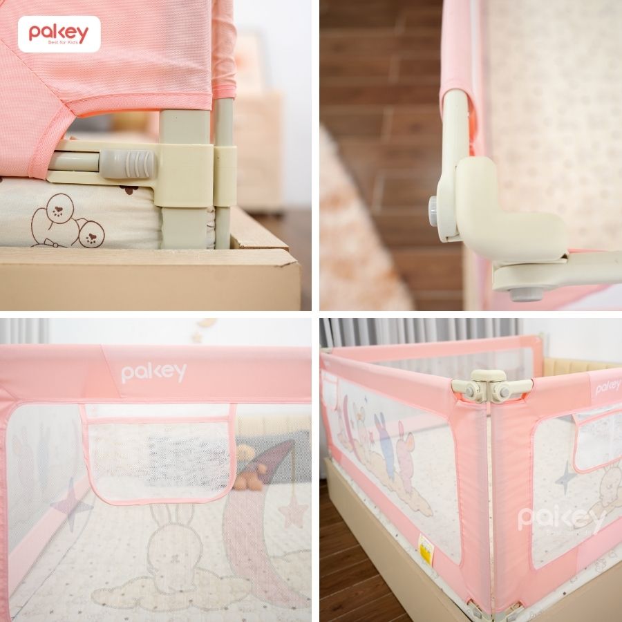 Thanh chắn giường Pakey SV1 Premium màu hồng 32 Thanh chắn giường Pakey SV1 Premium