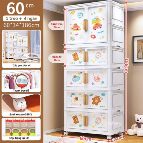 Tủ quần áo nhựa Pakey SK008