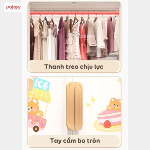 Tủ quần áo nhựa Pakey SK008