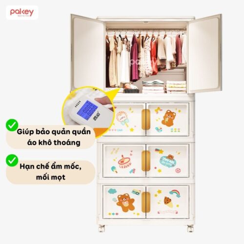 Tủ quần áo nhựa Pakey SK008