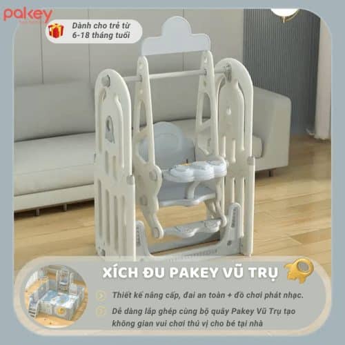 Quây cũi nhựa gấp gọn Pakey vũ trụ 12 xich du quay cui cho be vu tru New sun babies