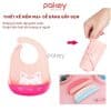 Yếm silicon có máng cho bé 25 Với trọng lượng chỉ 85g, yếm silicone siêu nhẹ giúp bé đeo mà không gây áp lực lên cột sống cổ và vai