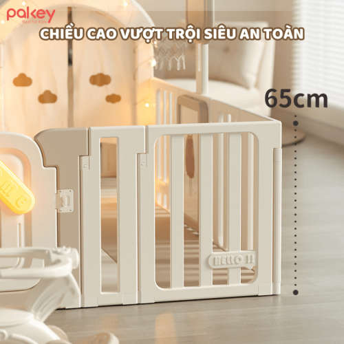 Độ cao lên tới 65cm bảo đảm cho bé chơi đùa hay tập đi một cách an toàn nhất