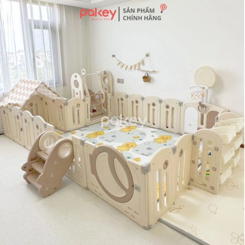 Quây cũi nhựa liên hoàn Moon House 7-8 tiện ích