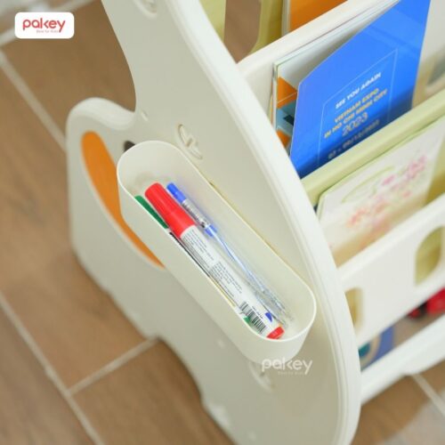 Kệ sách nhựa 5 tầng kèm 2 hộc đựng đồ Pakey voi GS02 31 Kệ sách cho bé Pakey voi GS02