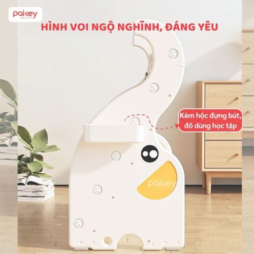 Kệ sách nhựa 5 tầng kèm 2 hộc đựng đồ Pakey voi GS02 19 Kệ sách cho bé Pakey voi GS02