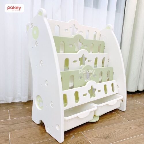 Kệ sách gấu 5 tầng kèm hộc Pakey GS01