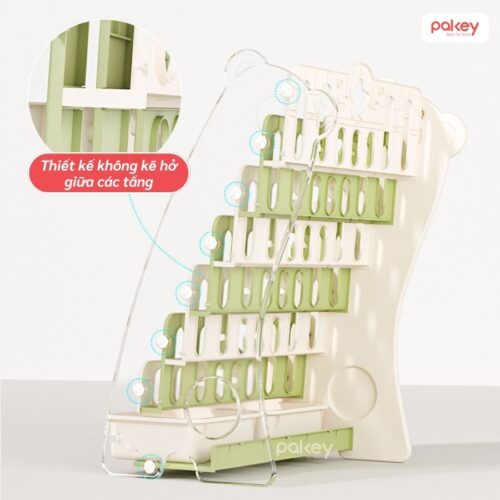 Kệ sách gấu 5 tầng kèm hộc Pakey GS01