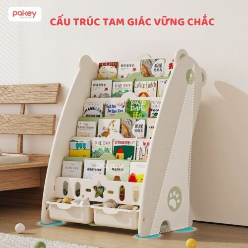Kệ sách gấu 5 tầng kèm hộc Pakey GS01