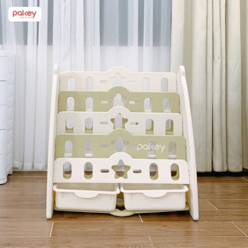 Kệ sách gấu 5 tầng kèm hộc Pakey GS01
