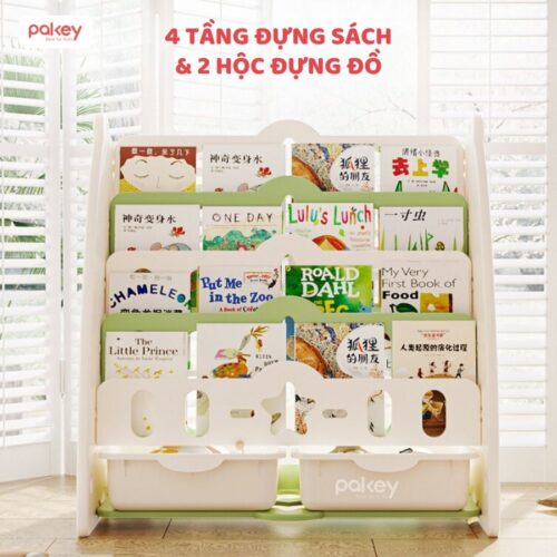 Kệ sách gấu 5 tầng kèm hộc Pakey GS01