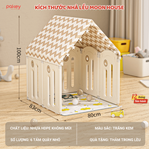Cấu tạo nhà lều chắc chắn bao gồm các tấm quây với hệ thống chốt cố định an toàn cho bé chơi