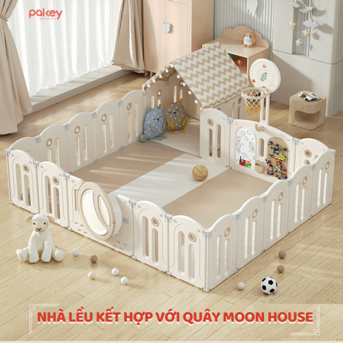 Kích thước tổng thể của nhà lều với độ cao 100cm và rộng 80cm, mang đến không gian thoải mái để trẻ nhỏ có thể vui chơi và khám phá