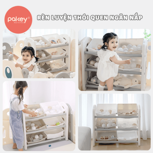 Sản phẩm hỗ trợ rèn luyện tính kỷ luật, gọn gàng của trẻ ngay từ khi còn nhỏ, giúp các bé nhận thức được và phân loại đồ đạc một cách khoa học.