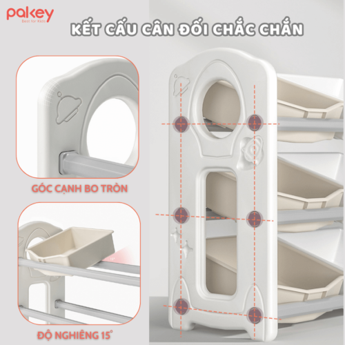 Các góc được thiết kế bo tròn, viền nhẵn nhịn với công nghệ đánh bóng gấp đôi mang lại cảm giác không thô ráp, bảo vệ làn da và cơ thể của bé