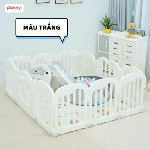 Quây cũi nhựa cao cấp Bambi Kids 21 Quây cũi nhựa cao cấp Bambi Kids - màu trắng