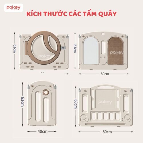 Quây cũi nhựa liên hoàn Moon House 7-8 tiện ích 33 Set quây cũi nhựa liên hoàn cho bé Pakey Moonhouse