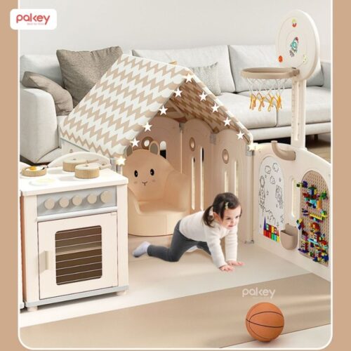 Quây cũi nhựa liên hoàn Moon House 7-8 tiện ích 27 Set quây cũi nhựa liên hoàn cho bé Pakey Moonhouse