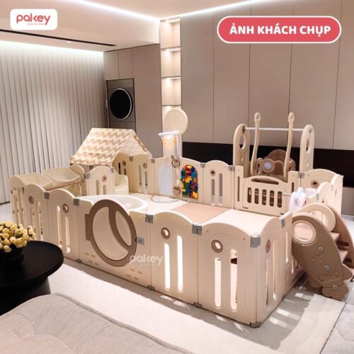 Quây cũi nhựa liên hoàn Moon House 7-8 tiện ích 18 Set quây cũi nhựa liên hoàn cho bé Pakey Moonhouse