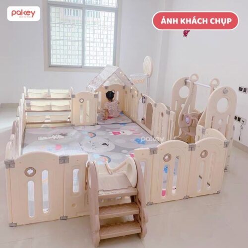 Quây cũi nhựa liên hoàn Moon House 7-8 tiện ích 20 Set quây cũi nhựa liên hoàn cho bé Pakey Moonhouse