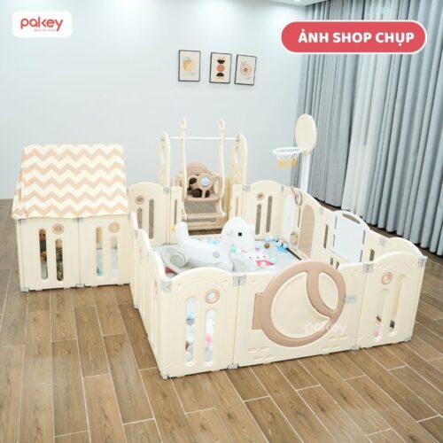 Set quây cũi nhựa liên hoàn cho bé Pakey Moonhouse