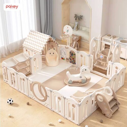 Quây cũi nhựa liên hoàn Moon House 7-8 tiện ích 21 Set quây cũi nhựa liên hoàn cho bé Pakey Moonhouse