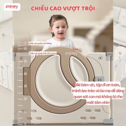 Quây cũi nhựa liên hoàn Moon House 7-8 tiện ích 29 Set quây cũi nhựa liên hoàn cho bé Pakey Moonhouse
