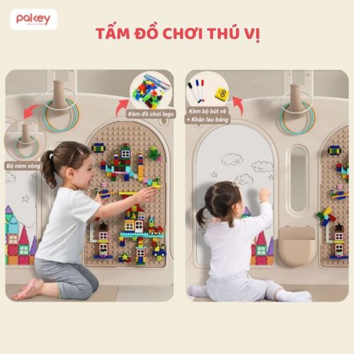 Quây cũi nhựa liên hoàn Moon House 7-8 tiện ích 28 Set quây cũi nhựa liên hoàn cho bé Pakey Moonhouse