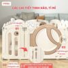 Quây cũi nhựa liên hoàn Moon House 7-8 tiện ích 32 Set quây cũi nhựa liên hoàn cho bé Pakey Moonhouse